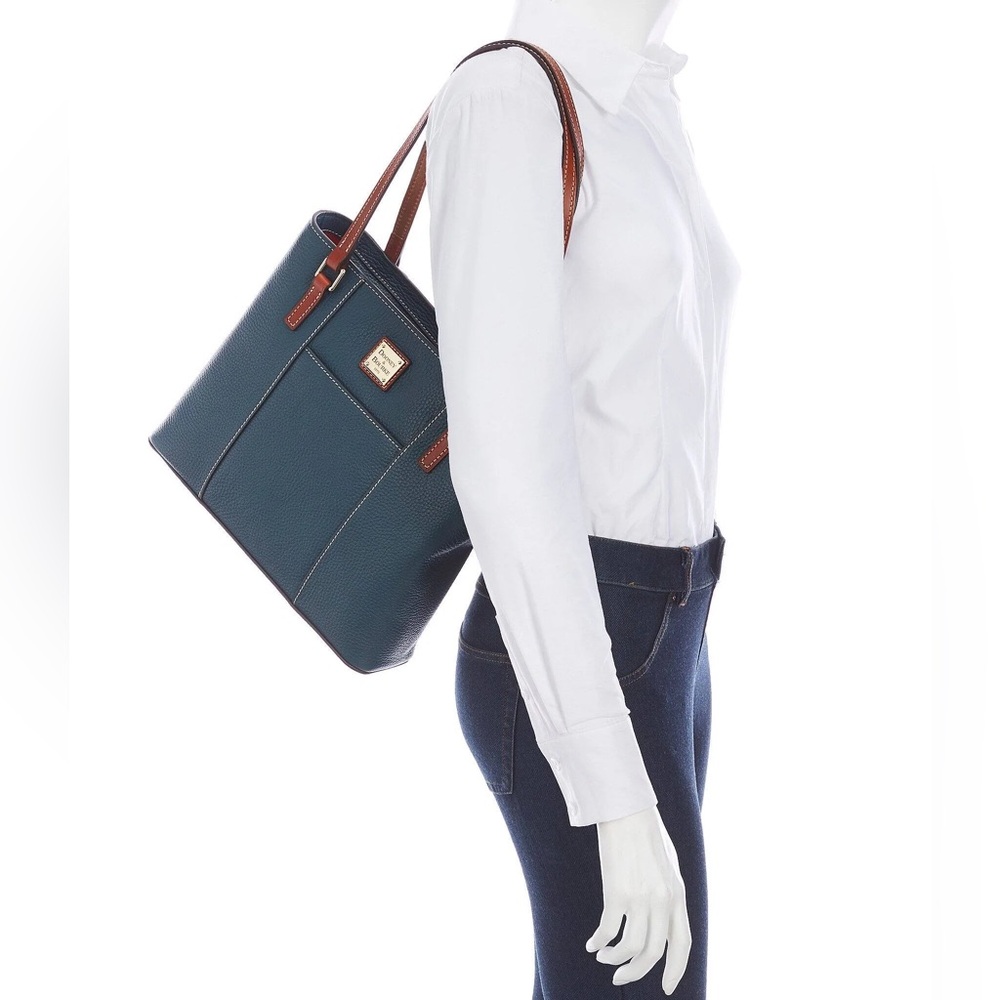 Dooney & Bourke Lexington Pebble Grain Black Leather Tote Bag - Picture 1 of 16